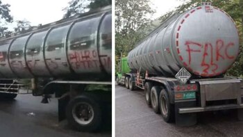 Dos tractomulas al parecer con