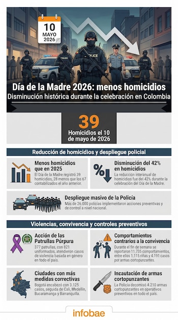 La violencia en el Día de la Madre sigue siendo un reto, aunque las cifras demuestran una leve mejora - crédito Imagen Ilustrativa Infobae