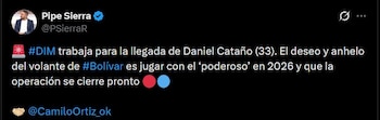 Daniel Cataño volvería al fútbol