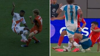 Rodrigo De Paul cometió una falta similar a la de Miguel Araujo, pero no fue expulsado en Argentina vs Chile.