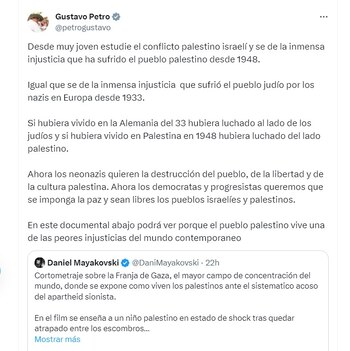 Con este mensaje en su