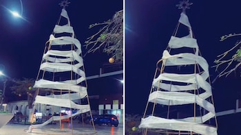 Vecinos rechazan instalación y decoración