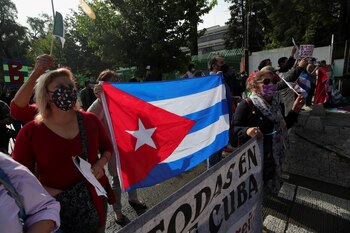 Cubanos residentes en México, protestas