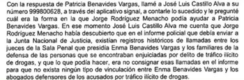 El pedido de Patricia Benavides
