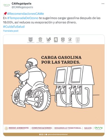 La CAMe sugirió cargar gasolina