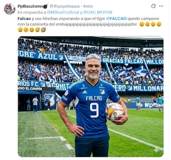 El fichaje estrella no alcanzó: los memes no perdonaron la llegada de Falcao y la eliminación - crédito @Jfrppebauza/X