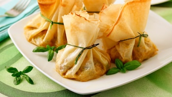 Saquitos de pasta filo, el
