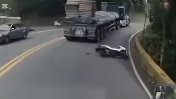 La motocicleta sufrió algunos daños