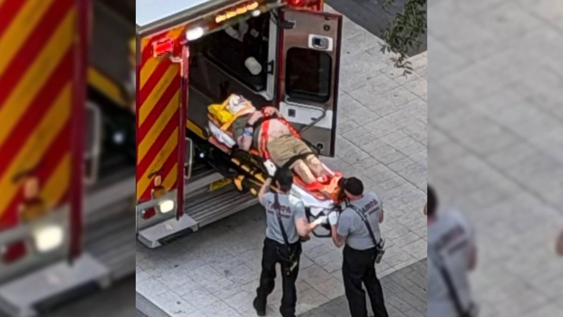 El servicio de rescate de Tampa atendió al exluchador por cortes en la cabeza y sangrado en un ojo. (@FullContext_)