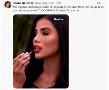 La modelo habría enviado una