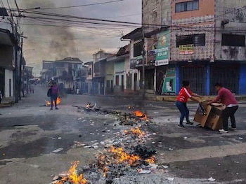 CGTP de Loreto exige la presencia de Keiko Fujimori o Luis Galarreta para resolver protestas por precios de combustibles. (Foto: Intrusos Iquitos)