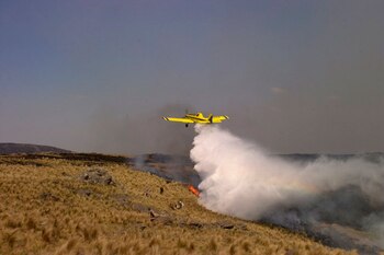 Con un importante operativo, bomberos