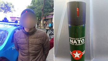 Diez intoxicados con gas pimienta