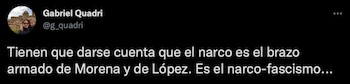 "Narco-fascismo", la acusación de Gabriel