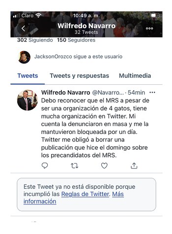 Las quejas del diputado por