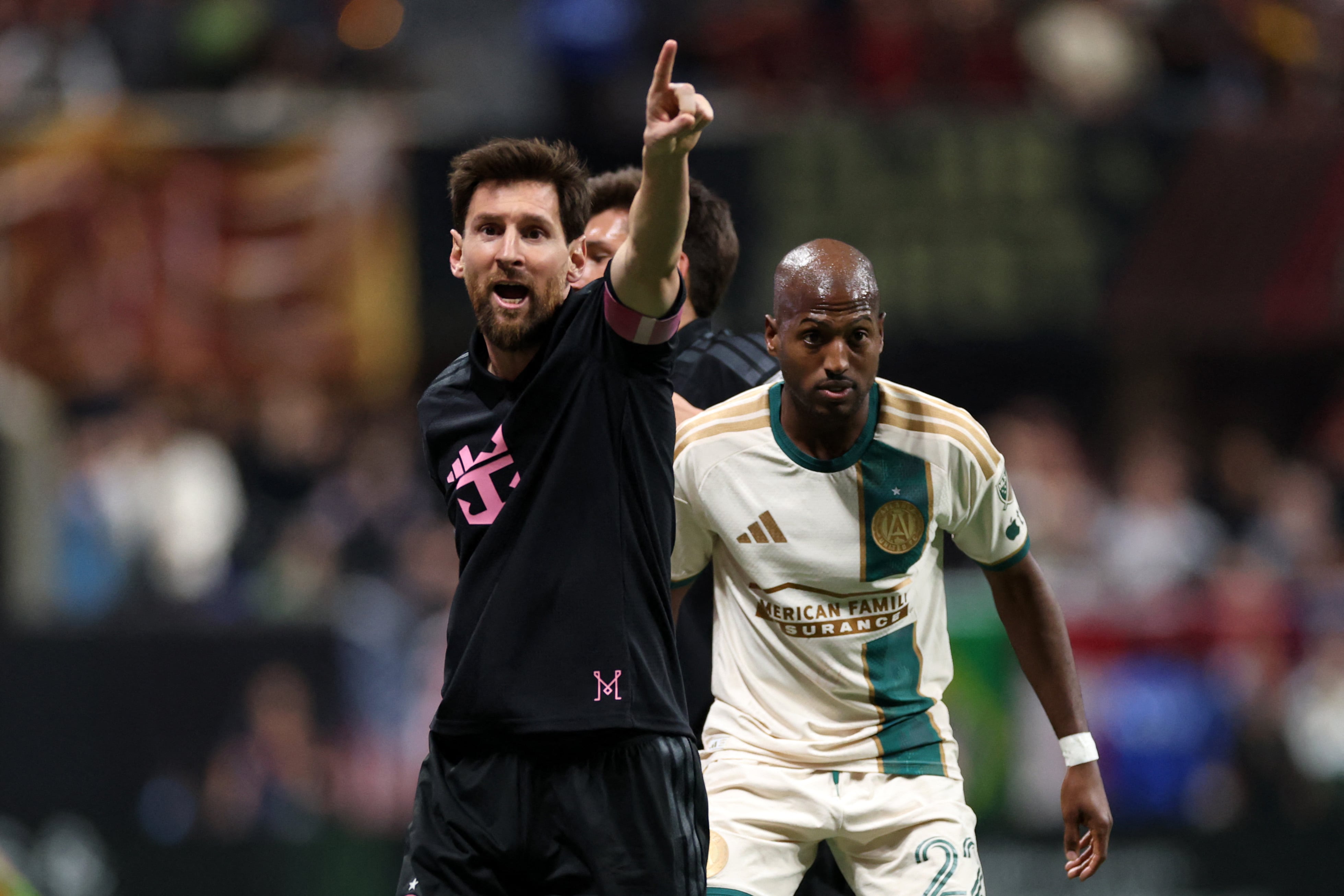 Lionel Messi fue nuevamente el líder del Inter Miami y se despachó con dos golazos ante Atlanta United por la MLS (Kevin C. Cox / GETTY IMAGES NORTH AMERICA / Getty Images via AFP)
