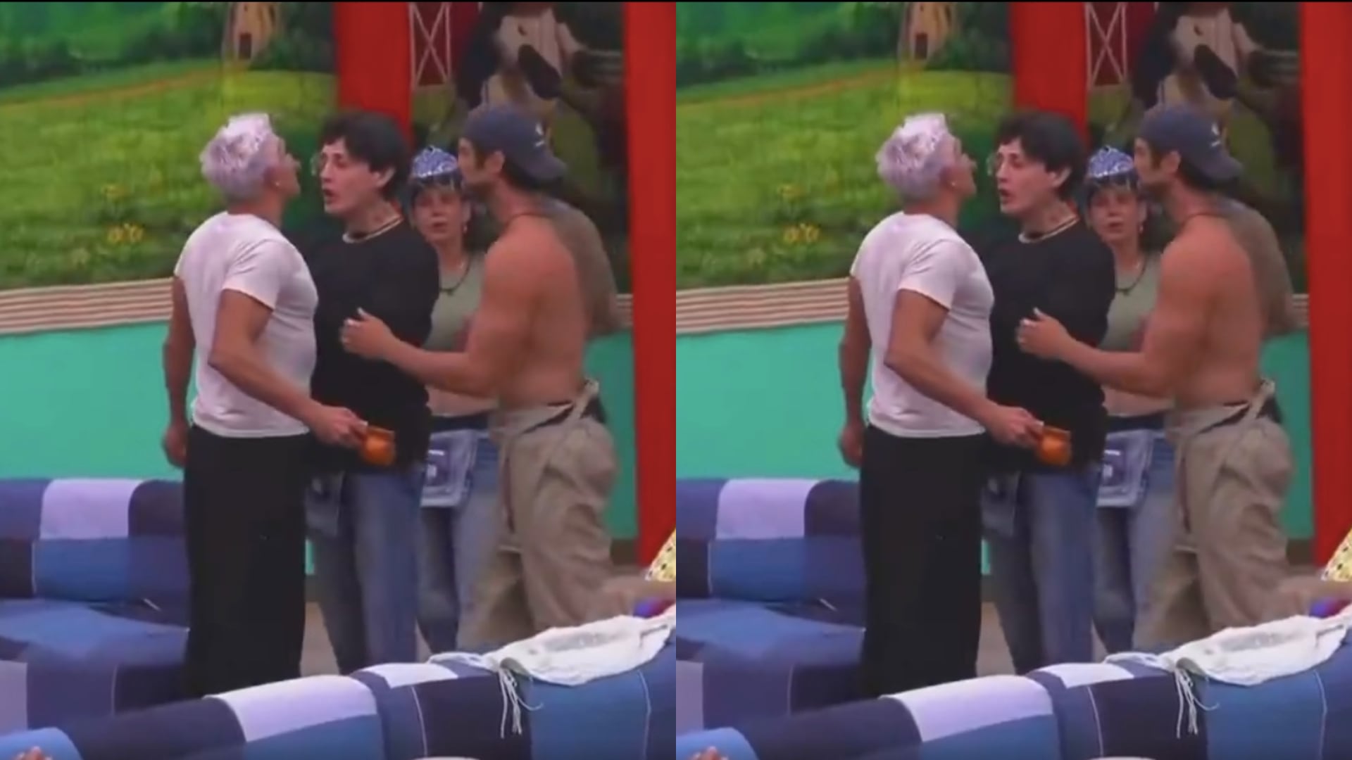 El actor también sostuvo un enfrentamiento con Kunno en el que ambos intercambiaron señalamientos sobre identidad de género y orientación sexual.La Granja Vip - (X)
