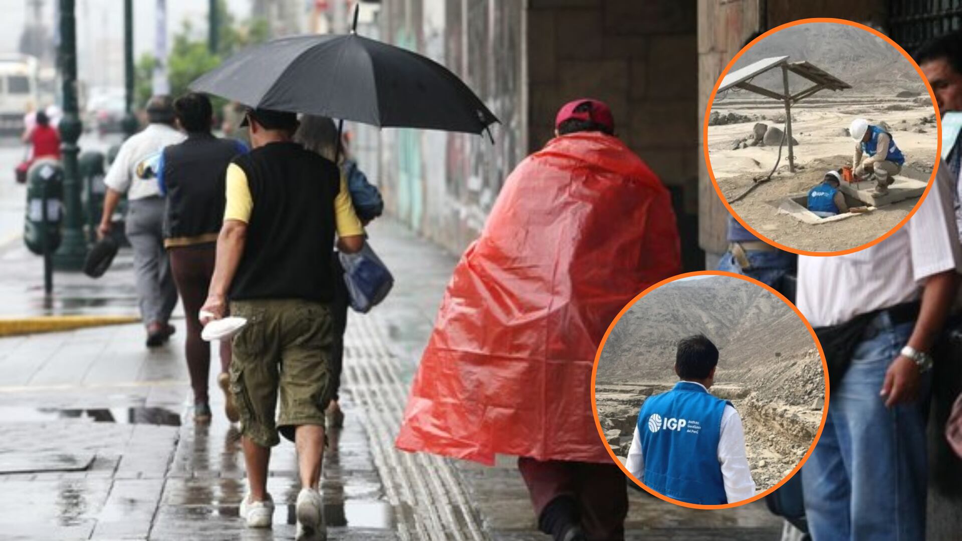 El IGP mantiene vigilancia permanente en las quebradas Huaycoloro y Río Seco, puntos críticos de la cuenca del río Rímac con antecedentes de huaicos. (Composición: Infobae)