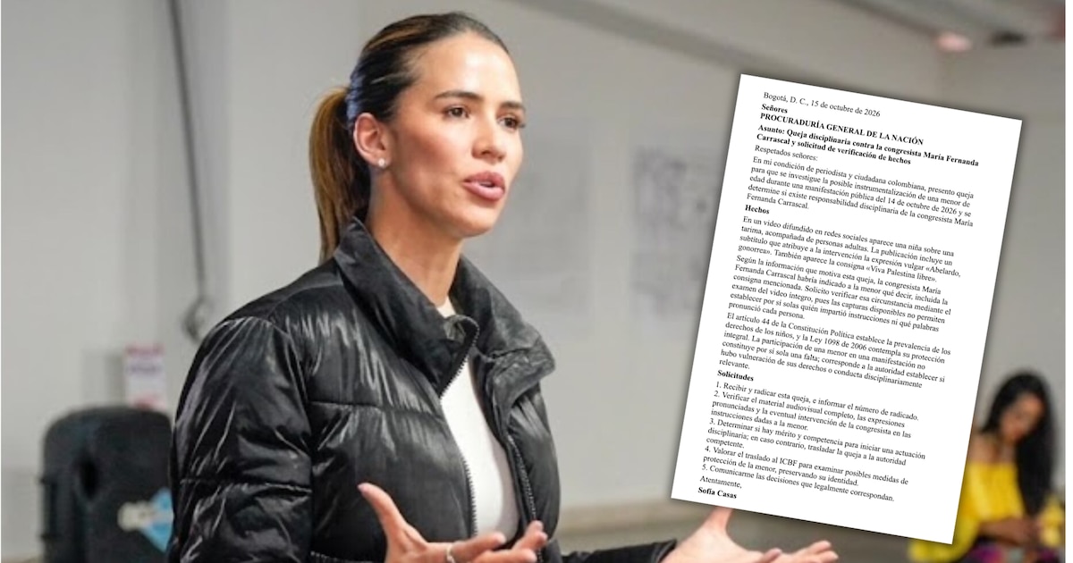 Piden a la Procuraduría investigar a Mafe Carrascal por “expresiones vulgares” que hizo una menor con la que apareció en tarima durante marchas