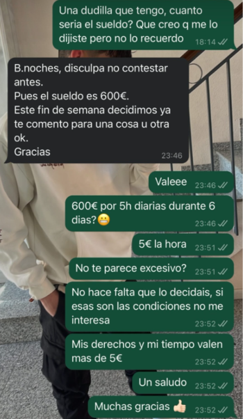 Captura de pantalla de @soycamarero