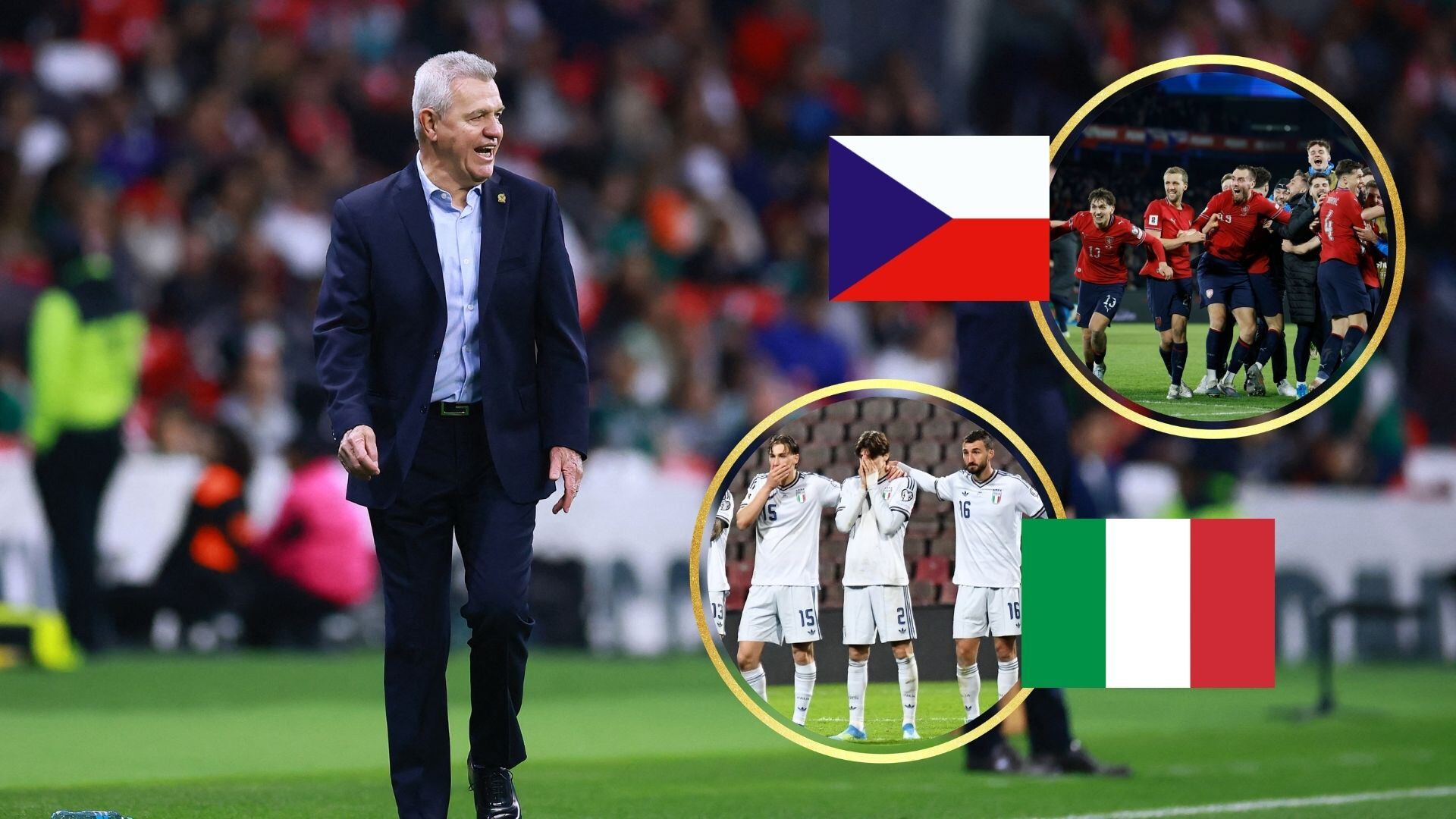 El entrenador reflexiona sobre lo dramático del futbol tras la eliminación de Italia y la clasificación de Chequia al Mundial. (Ilustración: Jesús F. Beltrán)