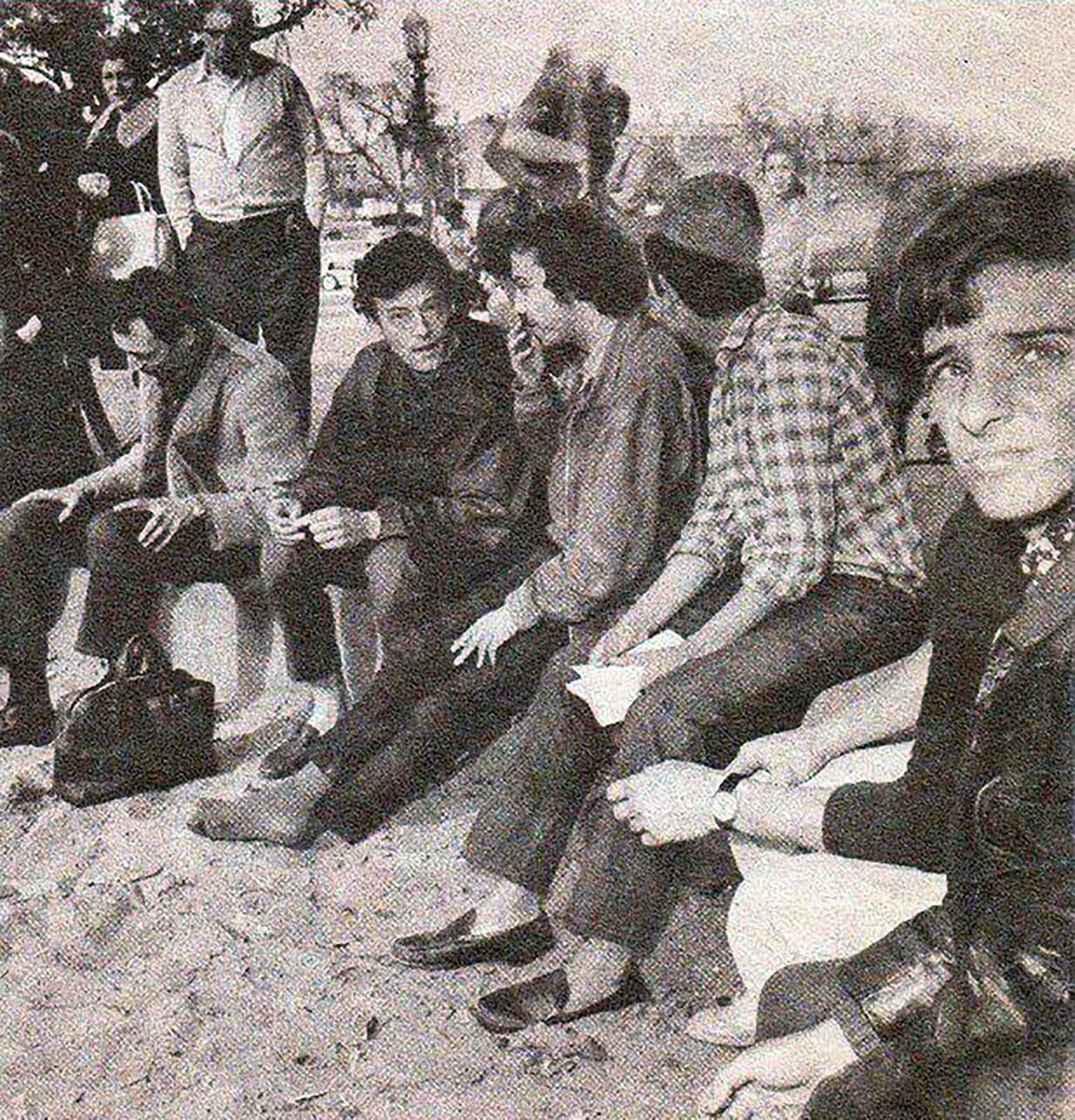 Pipo junto a Moris, a fines de los años '60, cuando nacía el movimiento que daría lugar al rock nacional (gentileza P.Lernoud)