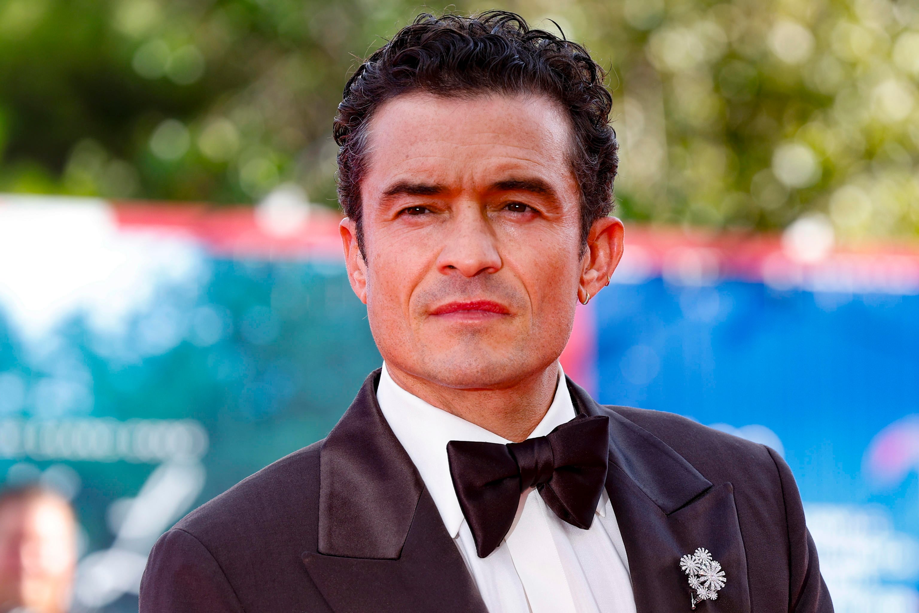 Orlando Bloom presentó Bucking Fastard en el Festival de Cine de Venecia como parte de la competencia oficial (EFE/EPA/FABIO FRUSTACI)
