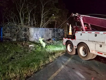 El accidente desató preocupación porque presuntamente habría sido por exceso de velocidad - crédito @ROCHIGALEANO / X