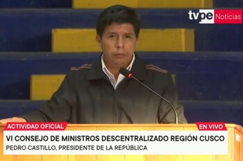 Pedro Castillo se presentó este