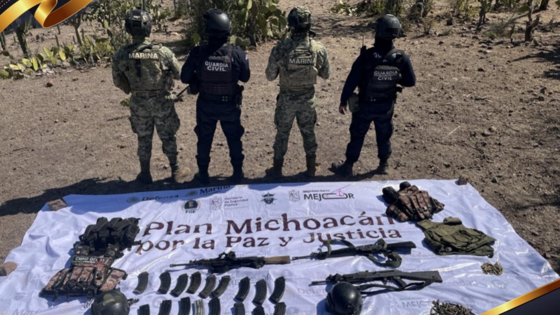 Atacan a tiros a elementos de la Marina en Arteaga, Michoacán: aseguraron armamento, droga y vehículos