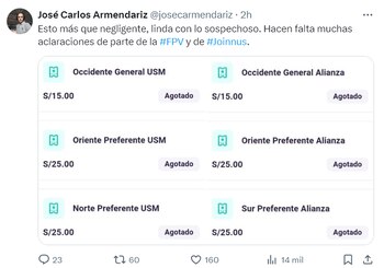 Reclamo del periodista José Carlos