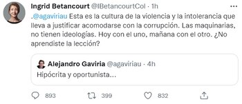 La candidata rechazó la respuesta
