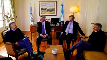 Mauricio Macri y Nicolás Pino,