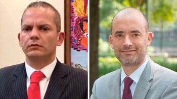 El secretario de seguridad (izquierda)