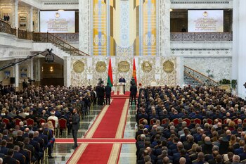 Durante la ceremonia, Lukashenko ha