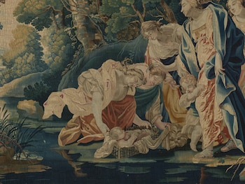 07/05/2026 Moisés salvado de las aguas (detalle), de la serie "El Antiguo Testamento" (2024). (h. 1643-1660). Manufactura posiblemente del taller del Louvre, Paris, según diseño de Simon Vouet (1590-1649). Colección Masaveu.
CULTURA
MARCOS MORILLA / FMCMP