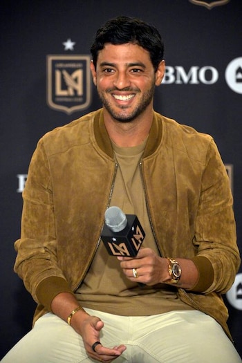 Foto de archivo de Carlos Vela en conferencia de prensa con el club Los Ángeles de la MLS. Estadio BMO, Los Ángeles, California, EEUU. 18 de septiembre de 2024.
CREDITO OBLIGADO USA TODAY/Jayne Kamin