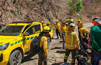 Equipes de emergência estão realizando inspeções para identificar a origem do incêndio em áreas vulneráveis. Crédito: MINAE
