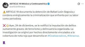 Artículo 19 condenó la "criminalización"