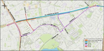 Cierre total en sentido occidente