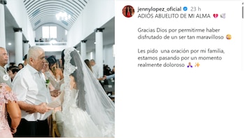 La artista pidió una oración a sus seguidores y recibió mensajes de apoyo y solidaridad tras anunciar la partida de su abuelo, a quien recordó con gratitud - crédito @jennylopez_oficial / Instagram