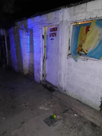 Una de las viviendas atacadas