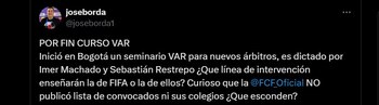 El ex árbitro Imer Machado,
