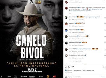 Carín León cantará el Himno Nacional en el Canelo vs Bivol