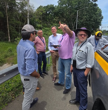 La Secretaría Nacional del Ferrocarril sostuvo reuniones técnicas con especialistas internacionales para analizar modelos de gestión ferroviaria. Tomada de Instagram