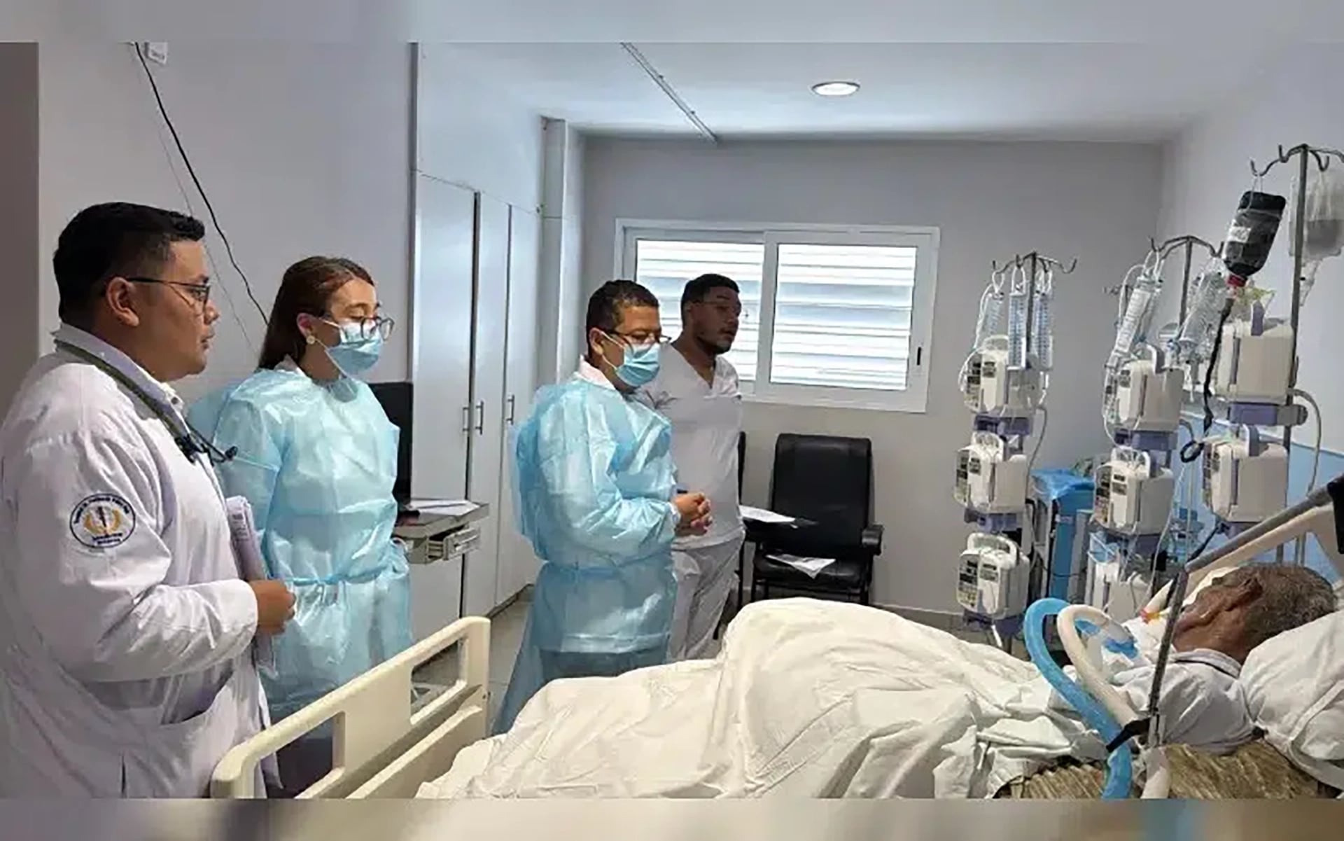 Las imágenes distribuidas por el régimen de Nicaragua mostraban a Rivera atendido con médicos y equipamiento pocas horas antes de su muerte (Foto 19 Digital)