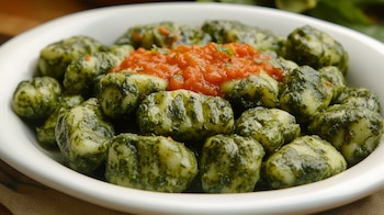 Deliciosos ñoquis de espinaca, ideales