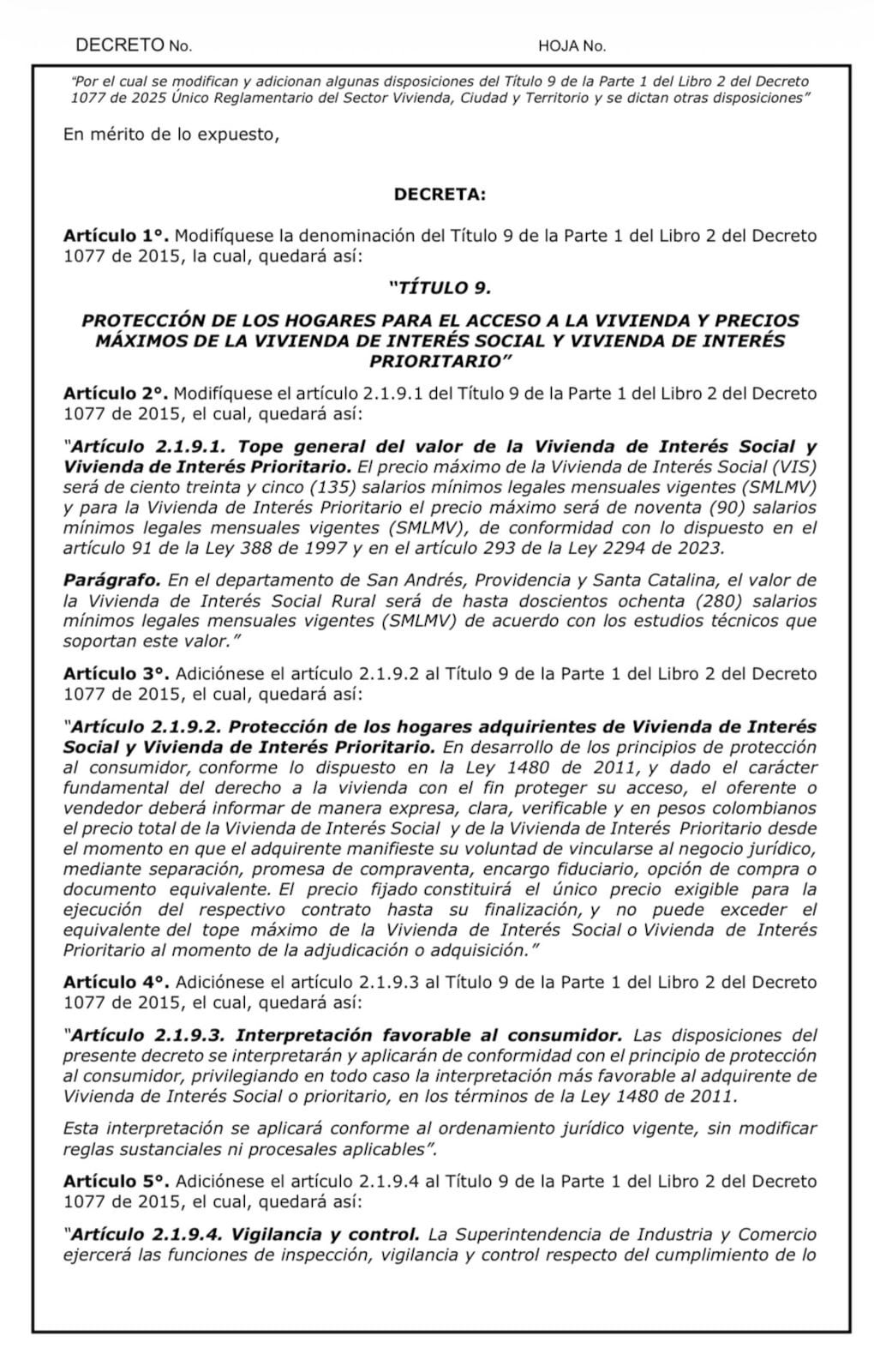 El Ejecutivo afirmó que la medida facilitaría el acceso progresivo a la vivienda a los hogares de menores ingresos - crédito Ministerio de Vivienda