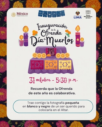 El Día de Muertos comprende la muerte desde una perspectiva cultural que reconoce la permanencia de los afectos y los recuerdos de quienes fallecieron (Embajada de México).