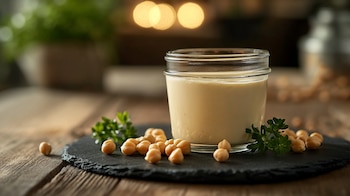 Alternativa vegetal, yogur de garbanzos, sin lácteos, probióticos, textura cremosa. - (Imagen Ilustrativa Infobae)